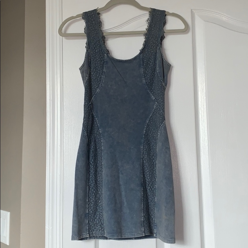 Free people Intimately Blue with lace